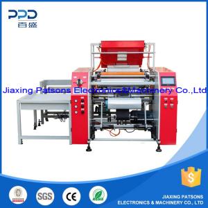 Fully auto high speed 3 shaft stretch film rewinding machine